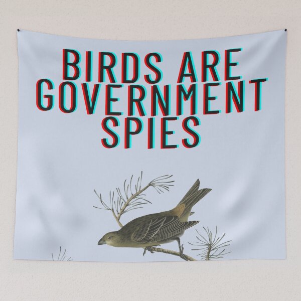 Item preview, Birds Are Government Spies designed and sold by MaxLevelMerch.