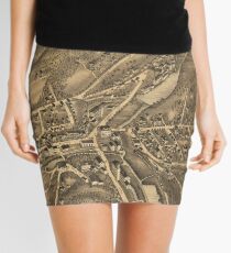 Vintage Map of Stafford Springs CT (1878) Mini Skirt