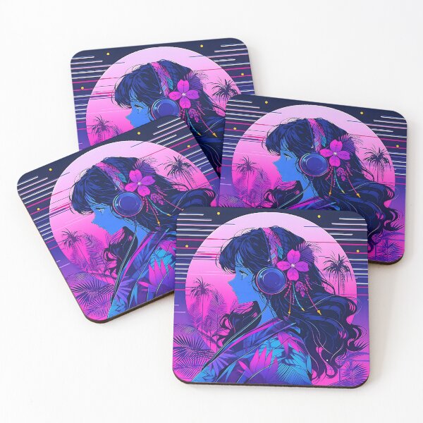Item preview, Synthwave Music Album Cover 2 - Anime Wallpaper designed and sold by KAIGAME Art.