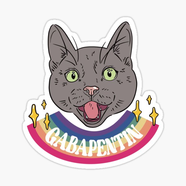 Item preview, Gabapentin Cat Sticker designed and sold by SamGreig93.