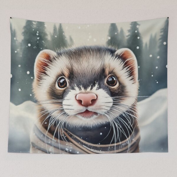 Item preview, Ferret In The Snow designed and sold by Gustavo Navarro.