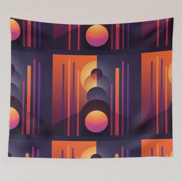 Item preview, Abstract Aesthetic Orange and Purple Art designed and sold by Dlash.