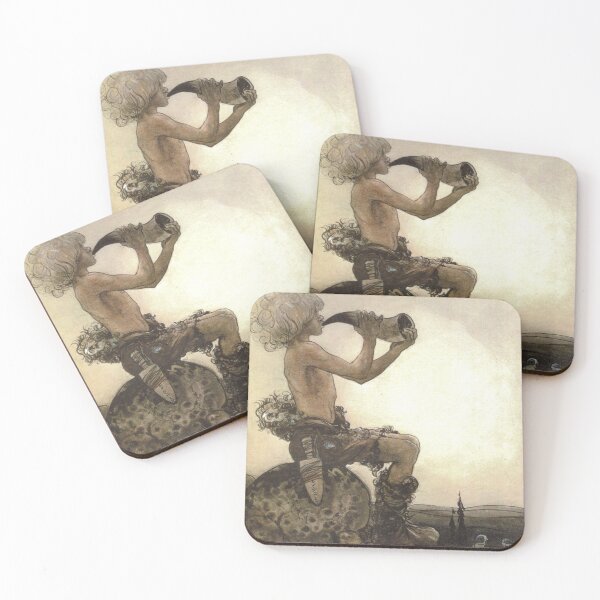 Item preview, The Four Big Trolls and Little Peter Pastureman - John Bauer designed and sold by forgottenbeauty.
