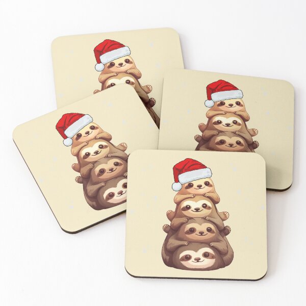 Item preview, Slothmas Tree Delight: Four Piles of Joy designed and sold by minjagoods.