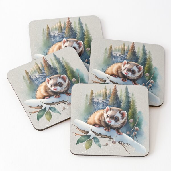 Item preview, Ferret In The Snow designed and sold by Gustavo Navarro.