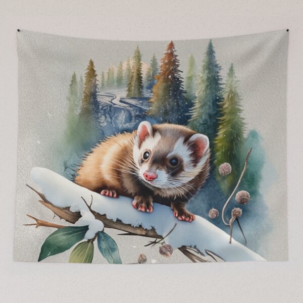 Item preview, Ferret In The Snow designed and sold by Gustavo Navarro.