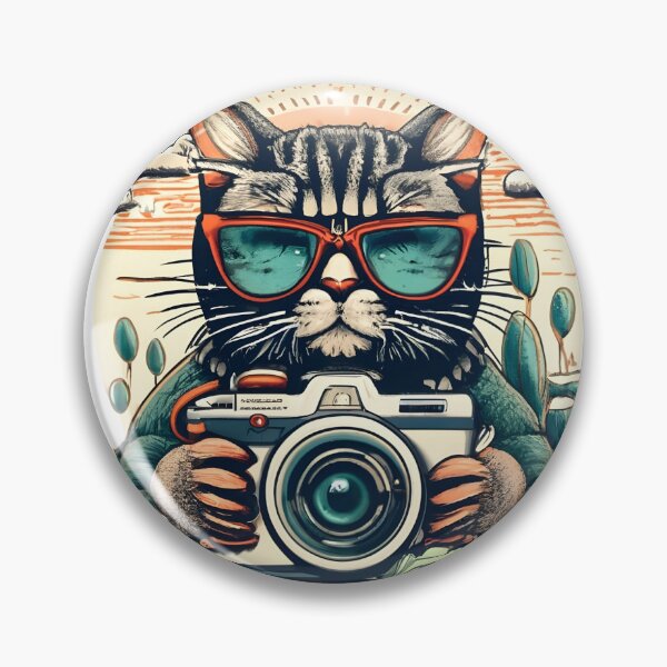 Item preview, antique camera and cat designed and sold by SabyDigitalArt.