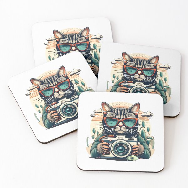 Item preview, antique camera and cat designed and sold by SabyDigitalArt.