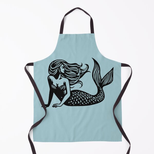 Item preview, Woodcut Mermaid  designed and sold by Texterns.