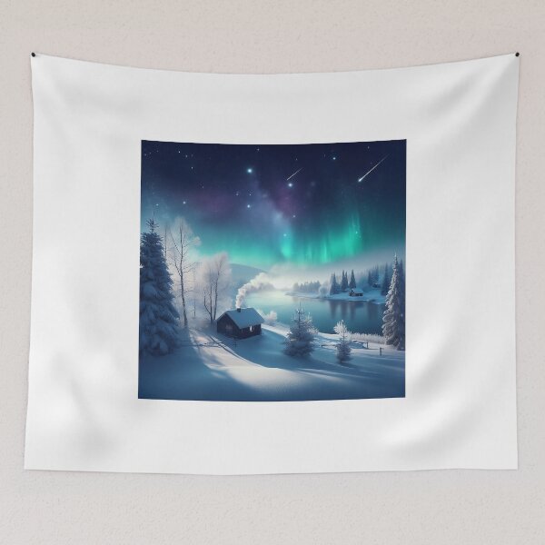 Item preview, Yuletide Aurora Dancing Lights on Snowy Canvass designed and sold by Daniel Dudgeon.