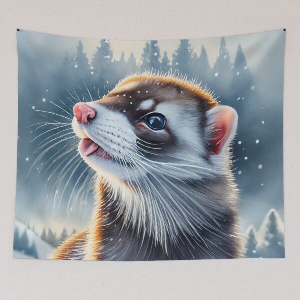 Item preview, Ferret In The Snow designed and sold by Gustavo Navarro.