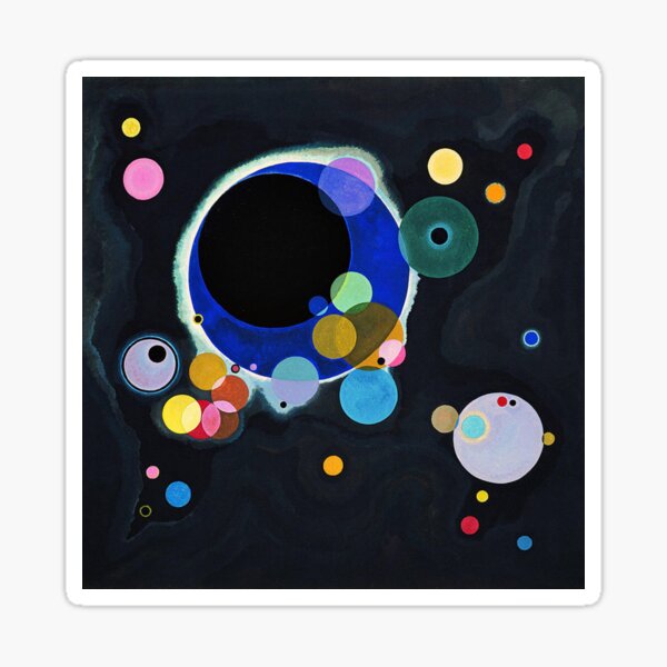 KANDINSKY. Several Circles. 1926. Sticker
