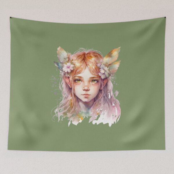 Item preview, Pastel Fairy Child With Freckles  designed and sold by FlutterbyFairy.