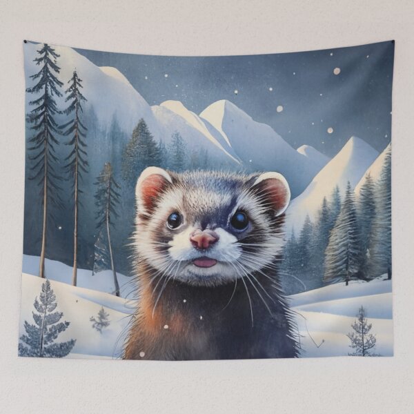 Item preview, Ferret In The Snow designed and sold by Gustavo Navarro.