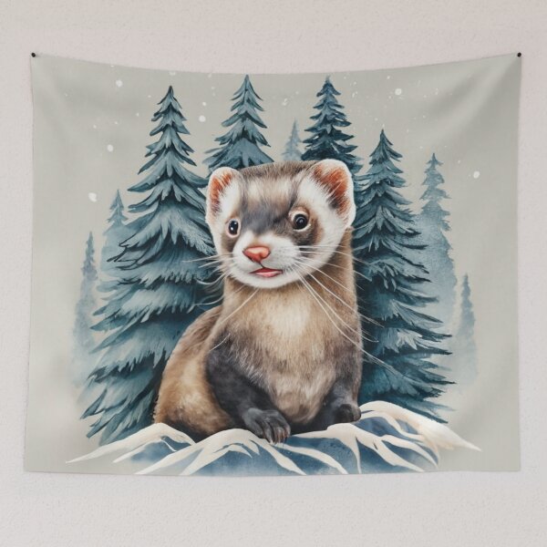 Item preview, Ferret In The Snow designed and sold by Gustavo Navarro.