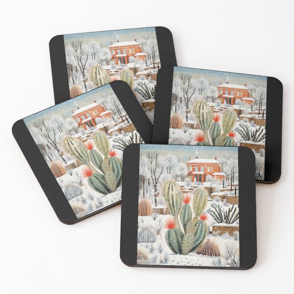 Item preview, House And Snow Covered Cactus Trees designed and sold by SallieIrma.