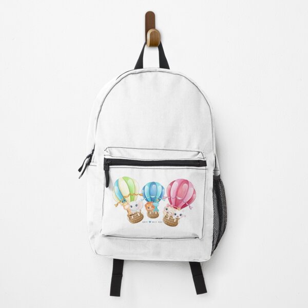 Item preview, cute animal flying with air balloon, cute animal flying on air balloon, animal flying in air balloon designed and sold by GreyStanzione1.