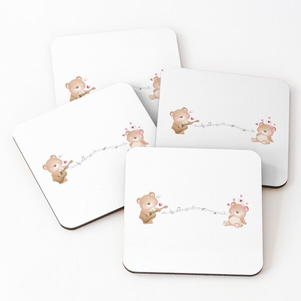 Item preview, couple bear playing guitar, cute bear playing guitar, bear playing guitar designed and sold by GreyStanzione1.