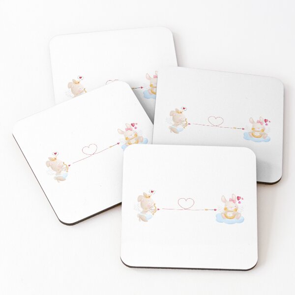 Item preview, bunny shooting to bunny playing harp, cute bunny heart arrow, cute bunny shooting and harp designed and sold by GreyStanzione1.