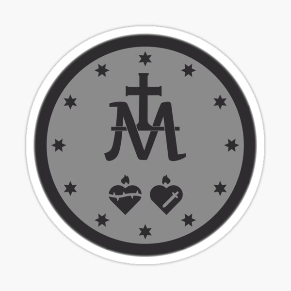 Round Miraculous Medal Sticker