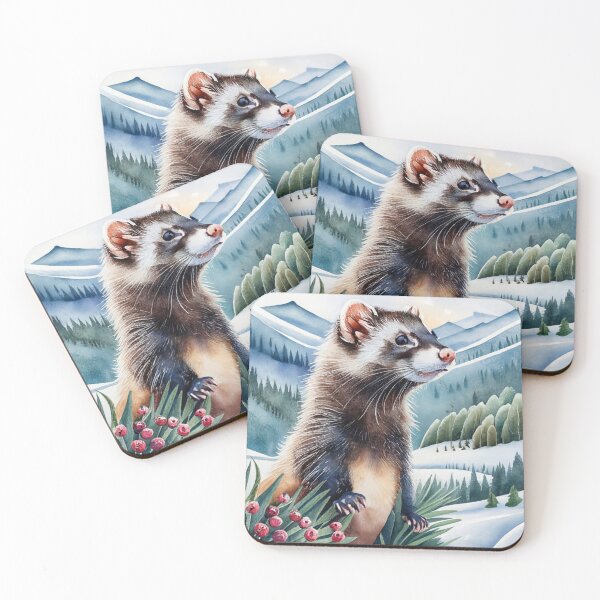Item preview, Ferret In The Snow designed and sold by Gustavo Navarro.