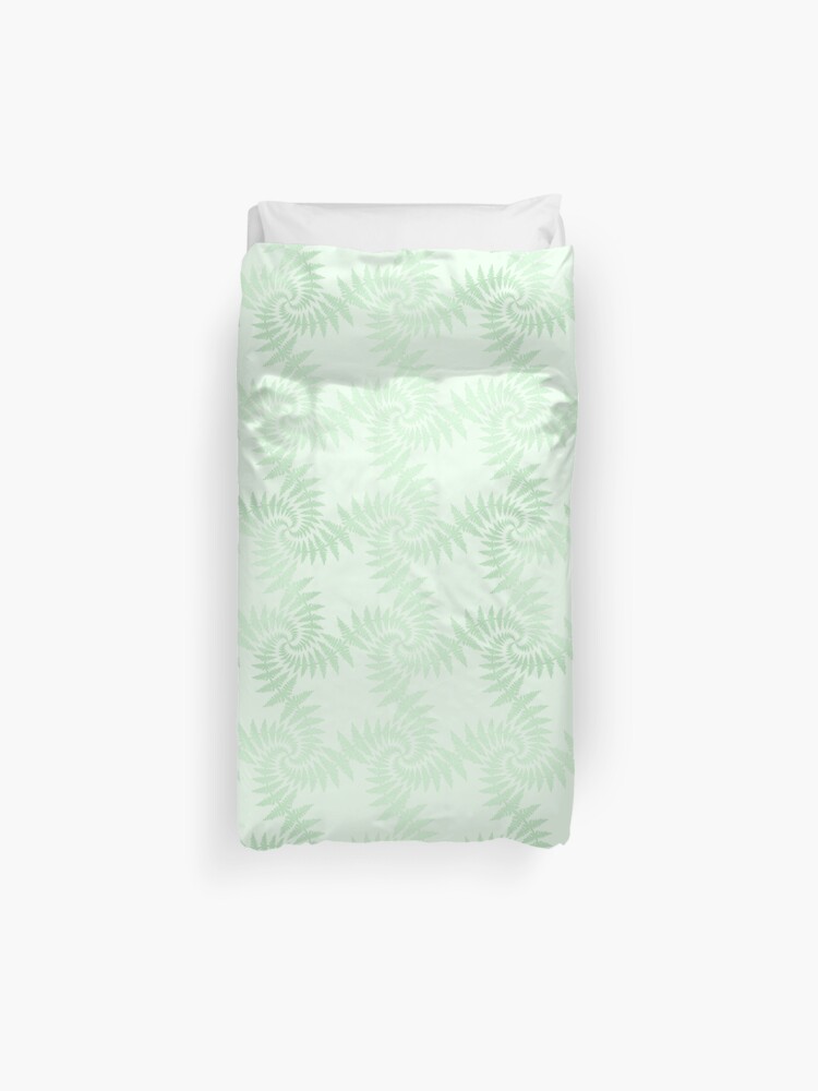 Patterned Fern Square Green Duvet Cover By Kernowerno Redbubble