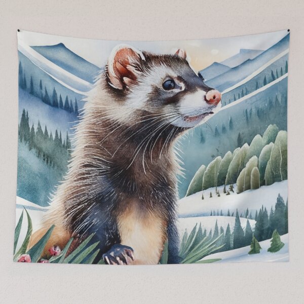 Item preview, Ferret In The Snow designed and sold by Gustavo Navarro.