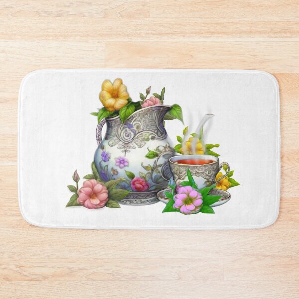 Item preview,  "Melody of Leaves: The Serene Jug of Tea" designed and sold by Mahilis.