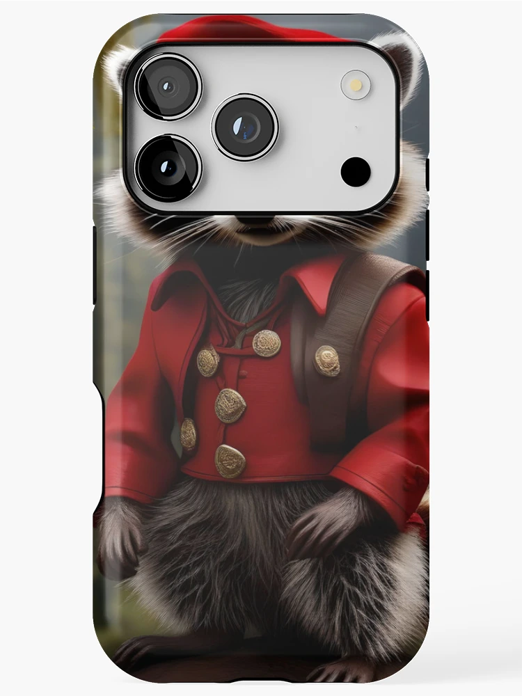 Thumbnail 1 of 4, iPhone Case, CHRISTMAS RACOON designed and sold by PIGCASSOSAIART.
