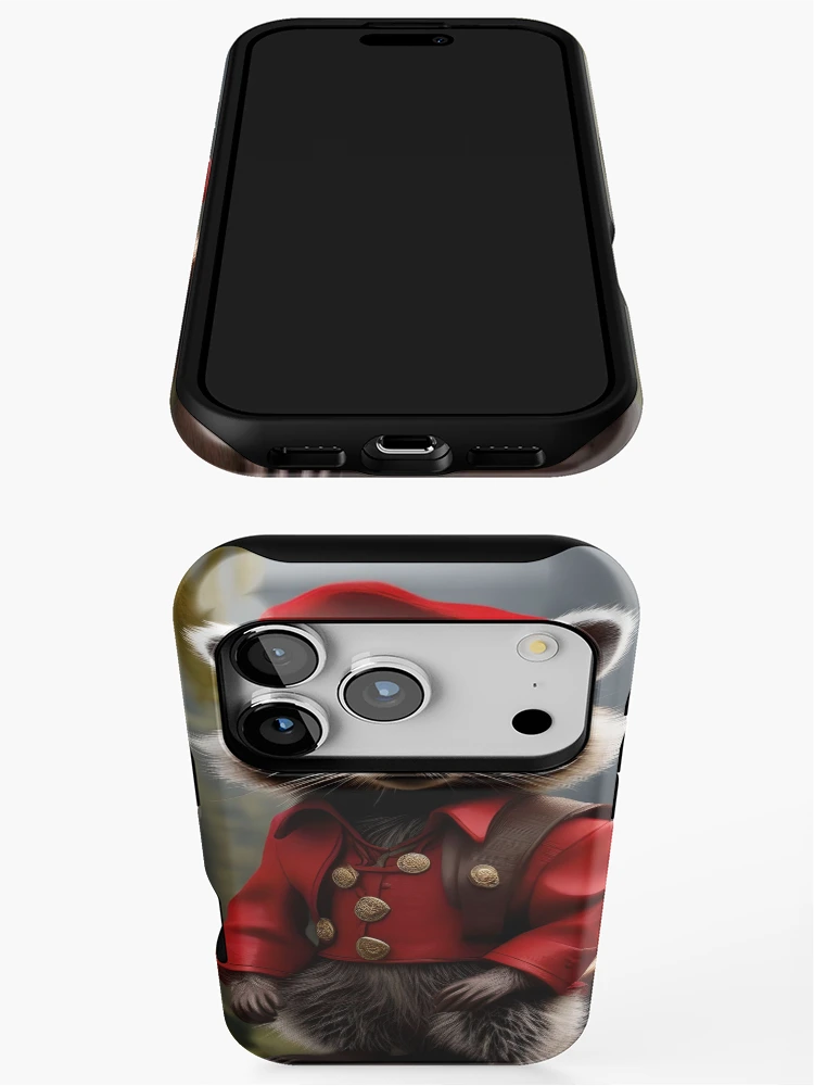 Thumbnail 3 of 4, iPhone Case, CHRISTMAS RACOON designed and sold by PIGCASSOSAIART.