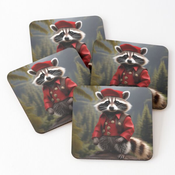 Item preview, CHRISTMAS RACOON designed and sold by PIGCASSOSAIART.