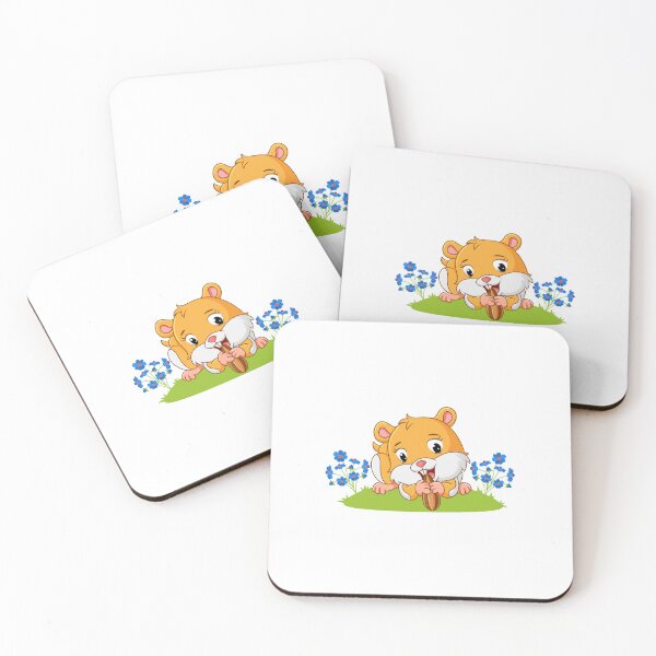 Item preview, cute hamster eating, cartoon hamster eating, hamster eating seed designed and sold by GreyStanzione1.