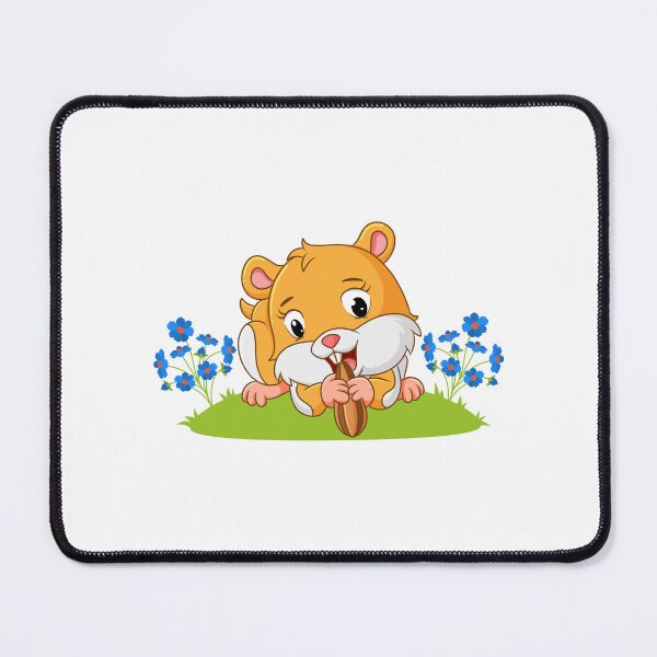 Item preview, cute hamster eating, cartoon hamster eating, hamster eating seed designed and sold by GreyStanzione1.