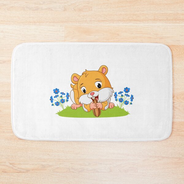 Item preview, cute hamster eating, cartoon hamster eating, hamster eating seed designed and sold by GreyStanzione1.