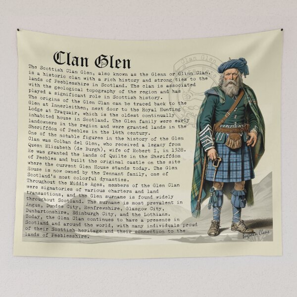 Item preview, Clan Glen Scottish History  designed and sold by BagTown Clans.