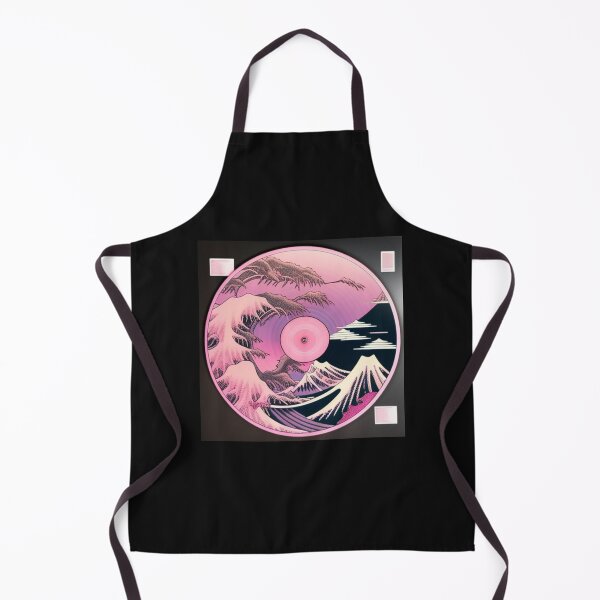 Item preview, Pink Kanagawa Mountains Anime Vinyl LP designed and sold by musicgeniusart.