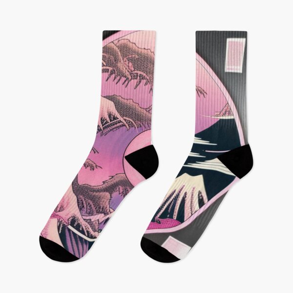 Item preview, Pink Kanagawa Mountains Anime Vinyl LP designed and sold by musicgeniusart.