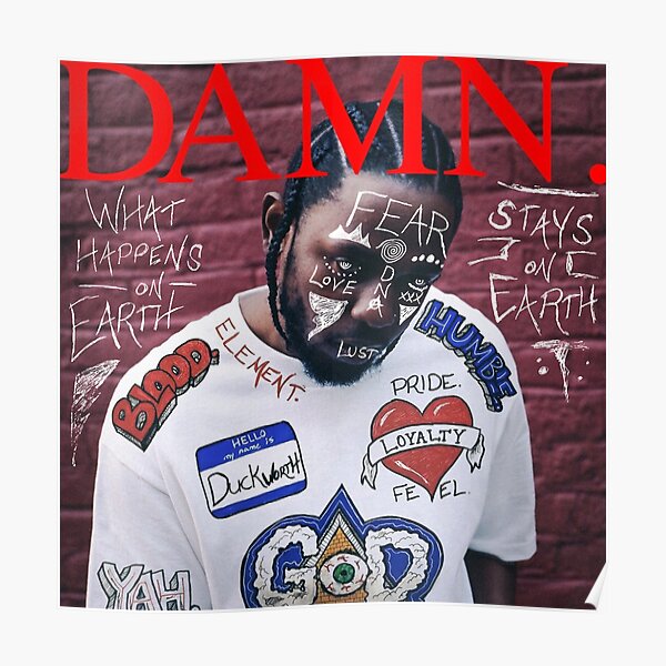 Kendrick Lamar - DAMN. Autre Album Art Poster
