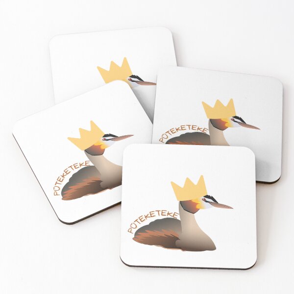 Item preview, pūteketeke Australasian crested grebe bird of the century designed and sold by TheWaterBirds.