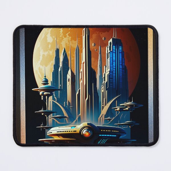 Item preview, Berrellian Cityscape Retro Fusion Artscape Poster Art AI Concept Creation by Xzendor7 designed and sold by Xzendor7 Digital Art Creations.