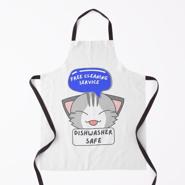 Item preview, Free cleaning service, cute tabby cat, dishwasher safe designed and sold by DuckworthRoad.