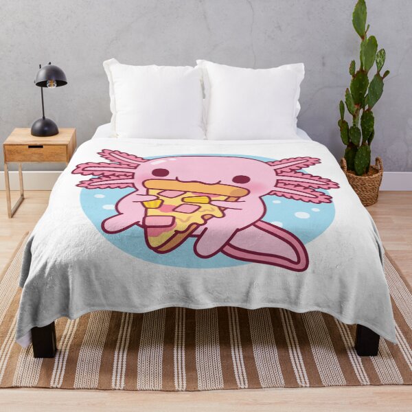 Item preview, Cute Axolotl Eating Pizza designed and sold by rustydoodle.