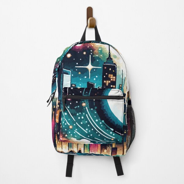 Item preview, Vibrant Cityscape Under Starry Sky designed and sold by OniumEth.