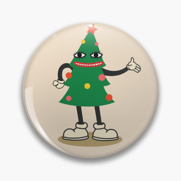 Item preview, Christmas Tree Cartoon With Big Eyes And Smile designed and sold by Shopkeeper Elle.