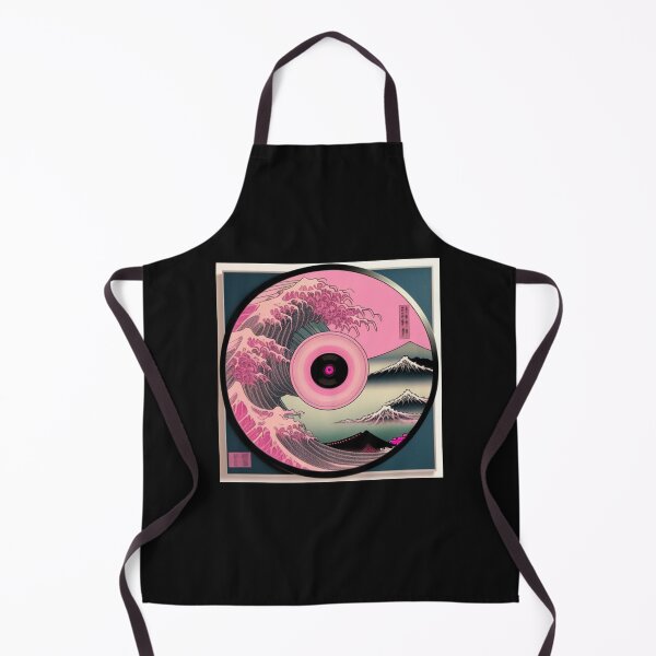 Item preview, Pink and Blue Japanese Hokusai Landscape Vinyl designed and sold by musicgeniusart.