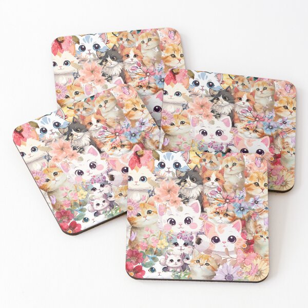 Item preview, Kitty Flower Friends  designed and sold by davechi-stone.