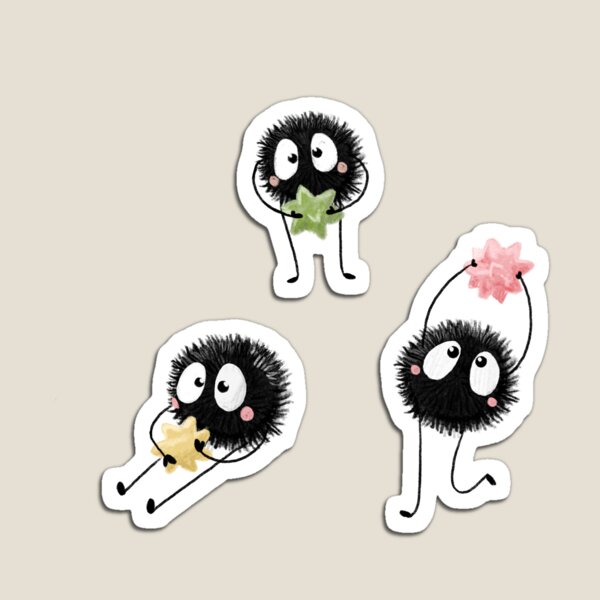 A Trio Of Soot Sprites Die Cut Sticker | LookHUMAN