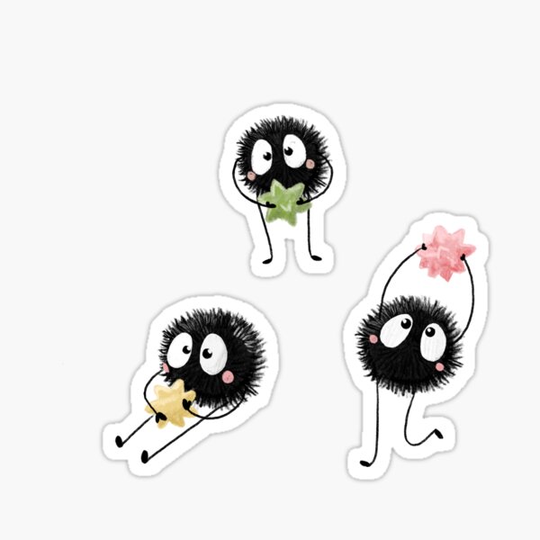 A Trio Of Soot Sprites Die Cut Sticker