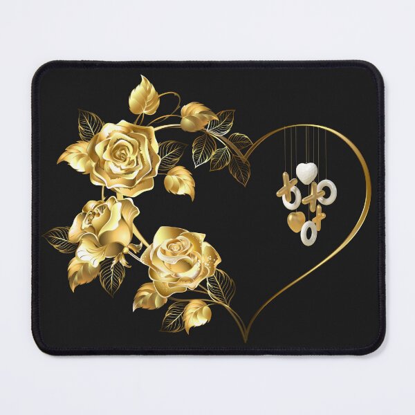 Item preview, Golden Heart with Golden Roses designed and sold by LionessLove.