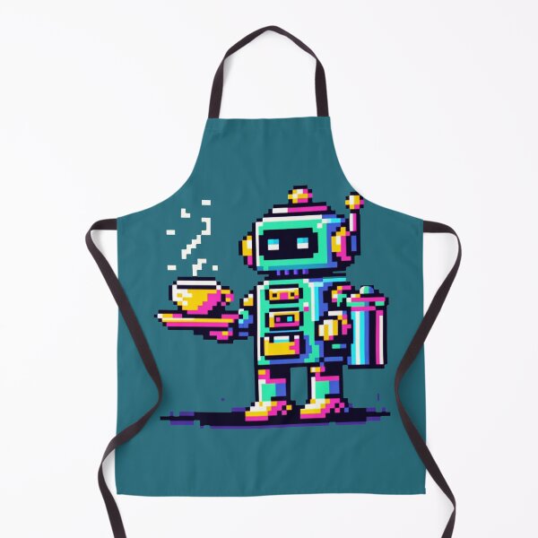 Item preview, Coffee Bot: 8-Bit Robotic Barista designed and sold by PixelPunkster.